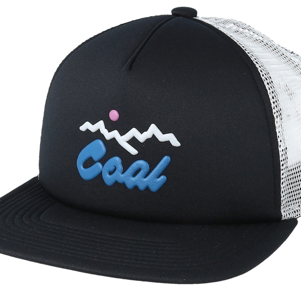 Black and White Trucker Hat with Adjustable Snapback